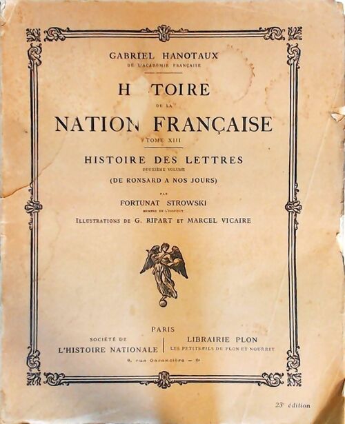 Livrenpoche : Histoire de la nation française Tome XIII - Gabriel Hanotaux - Livre