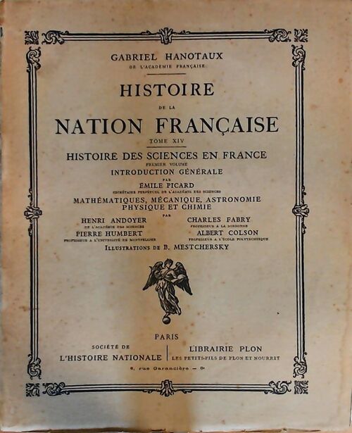 Livrenpoche : Histoire de la nation française tome XIV - Gabriel Hanotaux - Livre