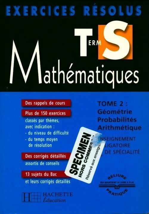 Livrenpoche : Exercices résolus : Mathématiques terminale s Tome II - Collectif - Livre