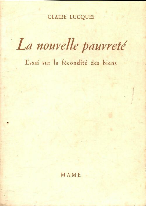 Livrenpoche : La nouvelle pauvreté - Claire Lucques - Livre