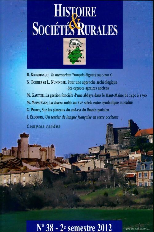 Livrenpoche : Histoire & sociétés rurales n°38 - Jean-Marc Moriceau - Livre