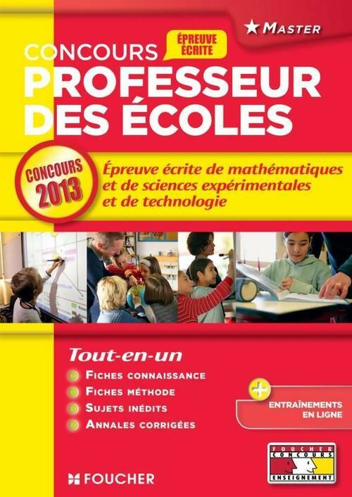 Livrenpoche : Epreuve écrite de mathématiques et de sciences expérimentales et de technologie concours 2013 - Eric Tisserand - Livre
