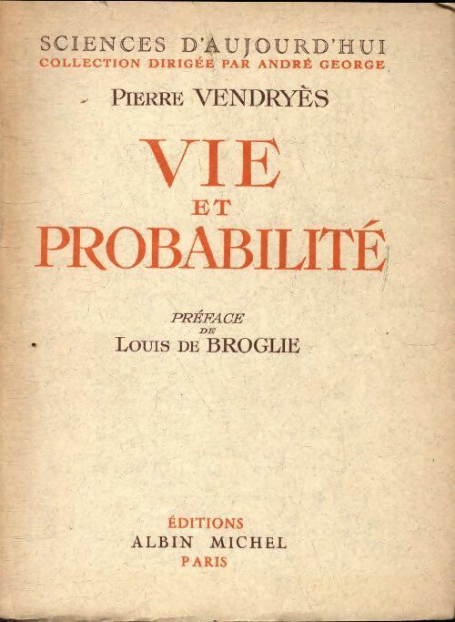 Livrenpoche : Vie et probabilités - Pierre Vendryès - Livre