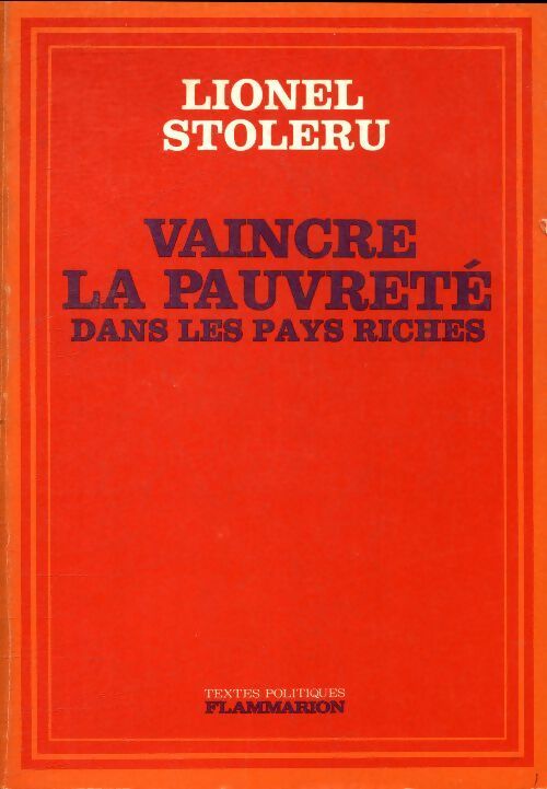 Livrenpoche : Vaincre la pauvreté dans les pays riches - Lionel Stoleru - Livre