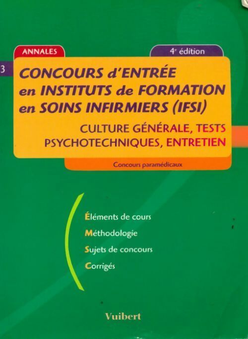 Livrenpoche : Concours d'entrée en instituts de formation en soins inirmiers (ifsi) - Bruno Croixmarie - Livre