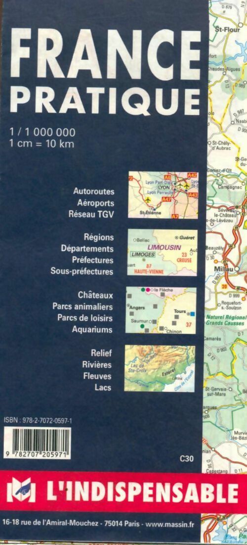 Livrenpoche : Carte France pratique - Collectif - Livre