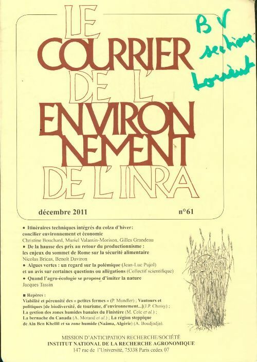 Livrenpoche : Le courrier de l'environnement de l'INRA n°61 - Collectif - Livre