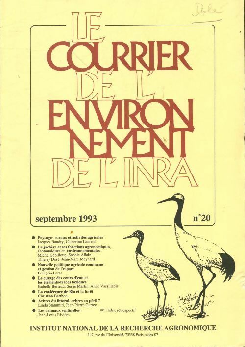 Livrenpoche : Le courrier de l'environnement de l'INRA n°20 - Collectif - Livre