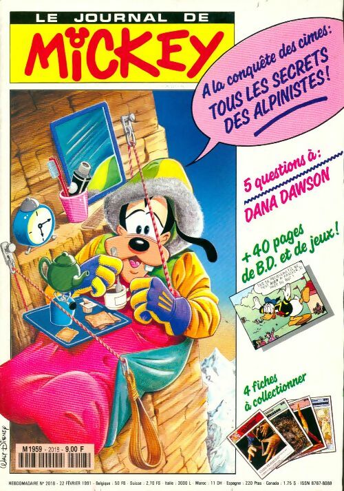 Livrenpoche : Le journal de Mickey n°2018 : Tous les secrets des alpinistes - Collectif - Livre