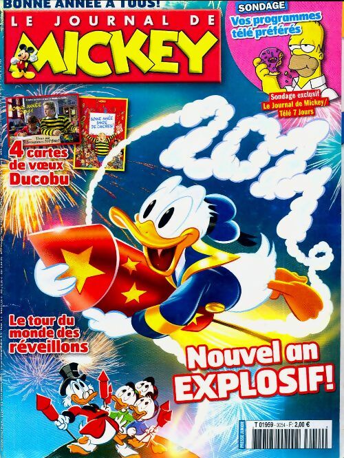 Livrenpoche : Le journal de Mickey n°3054 : Nouvel an explosif ! - Collectif - Livre