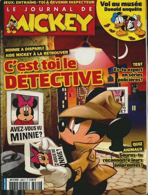Livrenpoche : Le journal de Mickey n°3060 : C'est toi le détective - Collectif - Livre