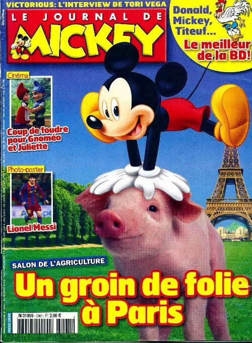 Livrenpoche : Le journal de Mickey n°3061 : Un groin de folie à Paris - Collectif - Livre