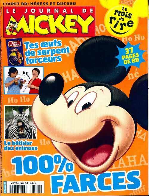 Livrenpoche : Le journal de Mickey n°3068 : 100% farces - Collectif - Livre