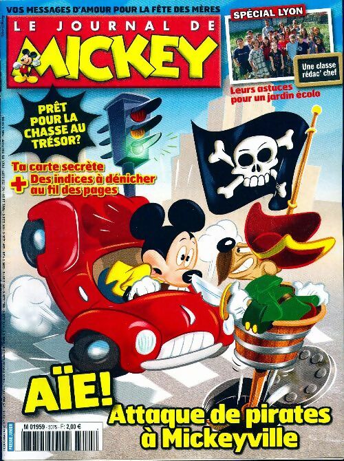 Livrenpoche : Le journal de Mickey n°3075 : Aïe ! Attaque de pirates à Mickeyville - Collectif - Livre