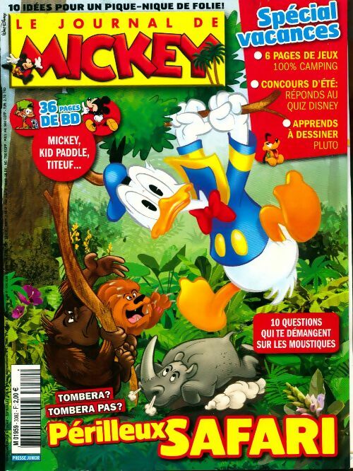 Livrenpoche : Le journal de Mickey n°3082 : Périlleux safari - Collectif - Livre