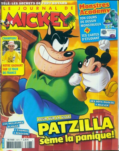 Livrenpoche : Le journal de Mickey n°3187 : Patzilla - Collectif - Livre