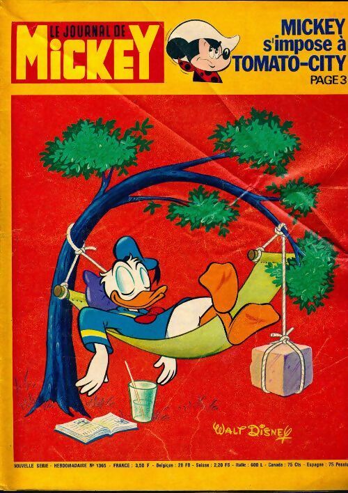 Livrenpoche : Le journal de Mickey n°1365 : Mickey s'impose à Tomato-City - Collectif - Livre