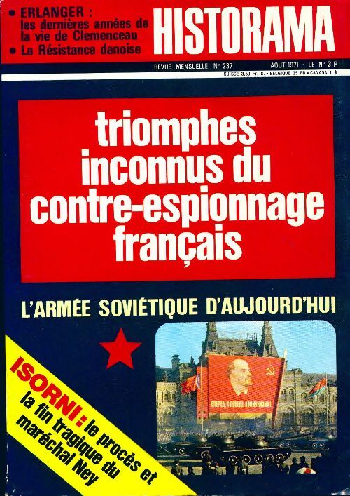 Livrenpoche : Historama n°237 : Triomphes inconnus du contre-espionnage français - Collectif - Livre