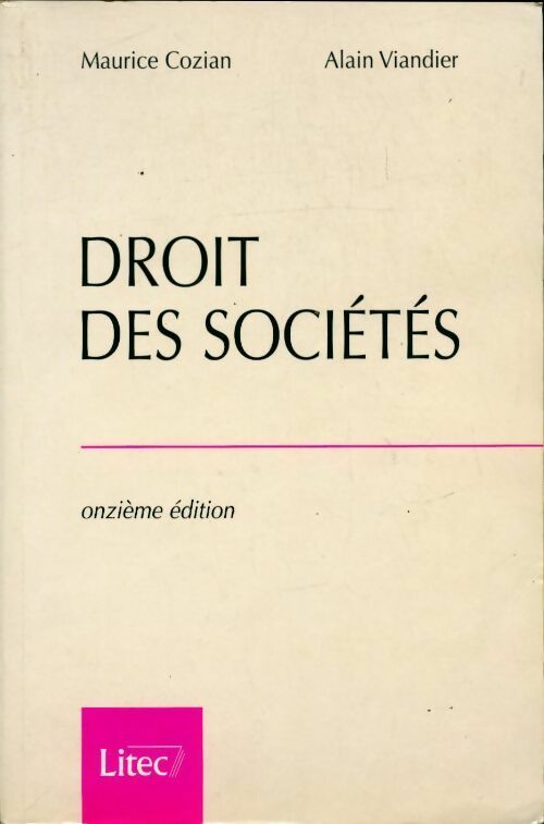 Livrenpoche : Droit des sociétés - Maurice Cozian - Livre