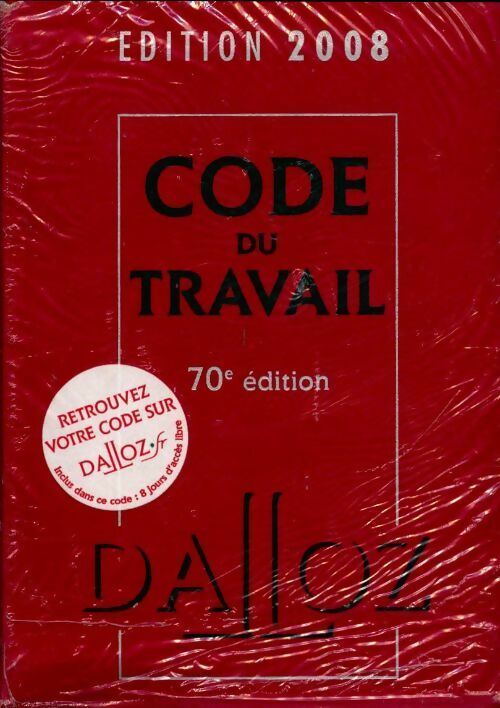 Livrenpoche : Code du travail 2008 - Dalloz - Livre