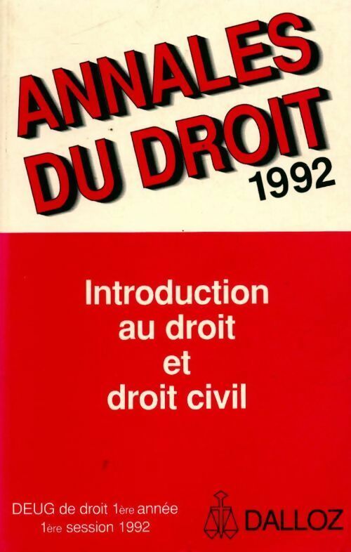 Livrenpoche : Introduction au droit et au droit civil 1992 - Collectif - Livre