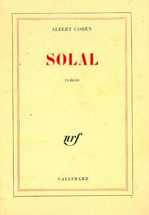 Livrenpoche : Solal - Albert Cohen - Livre