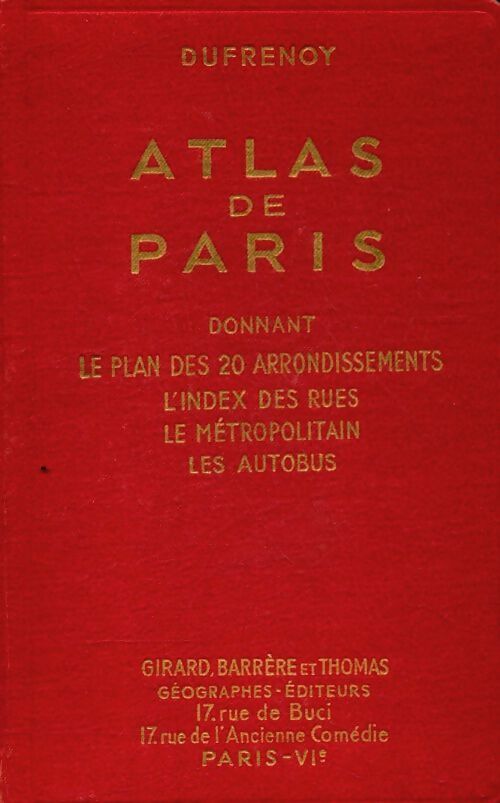 Livrenpoche : Atlas de Paris - Dufrénoy - Livre