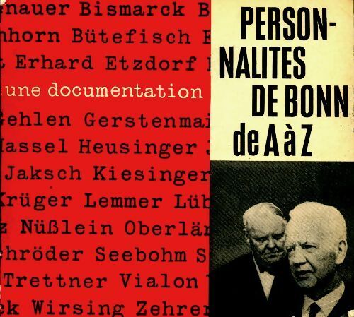 Livrenpoche : Personnalités de Bonn de A à Z - Collectif - Livre