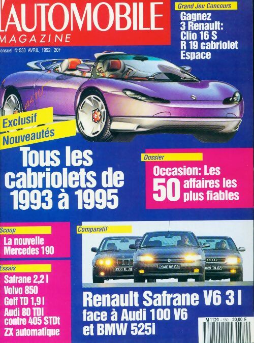 Livrenpoche : L'automobile magazine n°550 : Tous les cabriolets de 1993 à 1995 - Collectif - Livre