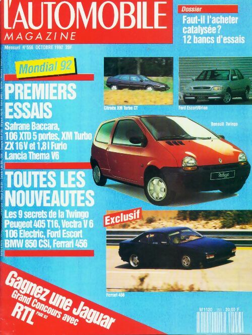 Livrenpoche : L'automobile magazine n°556 : Mondial 92 - Collectif - Livre