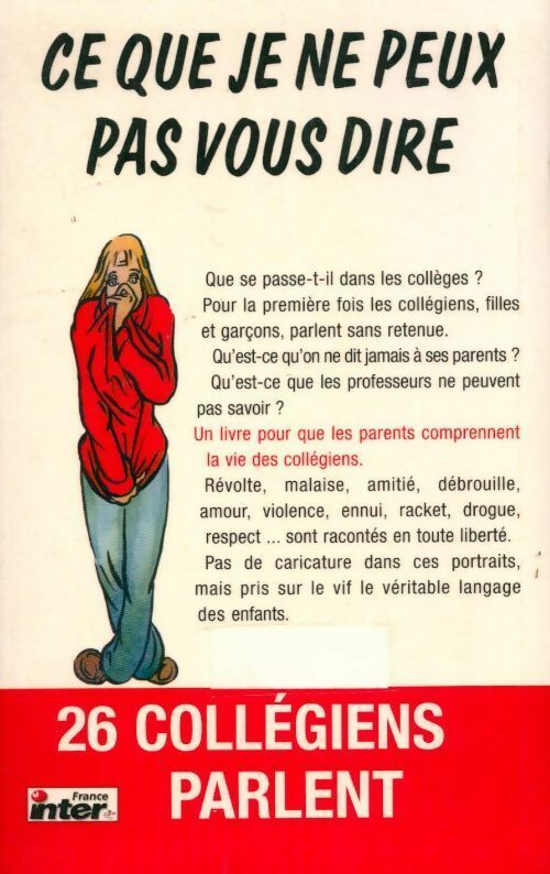 Livrenpoche : Ce que je ne peux pas vous dire - Collectif - Livre