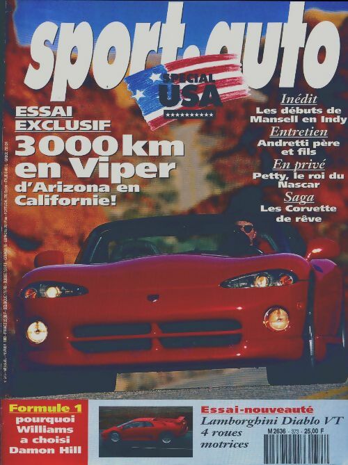 Livrenpoche : Sport-auto n°373 : 3000km en Viper - Collectif - Livre