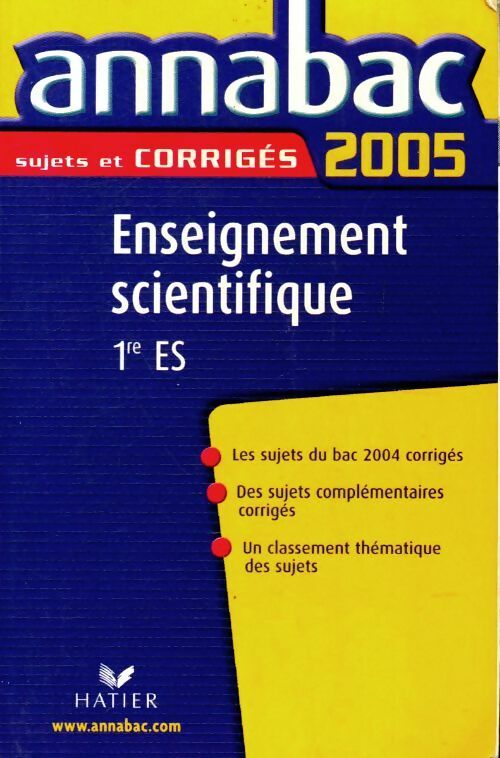 Livrenpoche : Enseignement scientifique 1e es : Sujets et corrigés - Sylvie Guérin-Bodeau - Livre