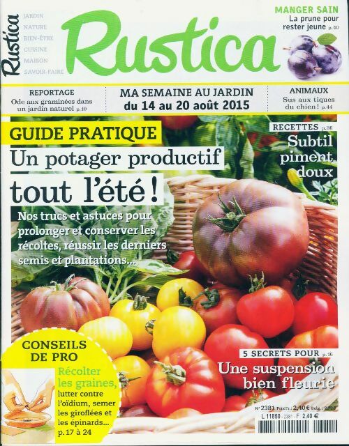 Livrenpoche : Rustica n°2381 : Un potager productif pour tout l'été ! - Collectif - Livre