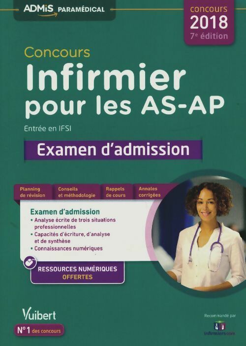 Livrenpoche : Concours infirmier pour les AS-AP. Entrée en IFSI. Examen d'admission 2018 - Bisutti - Livre