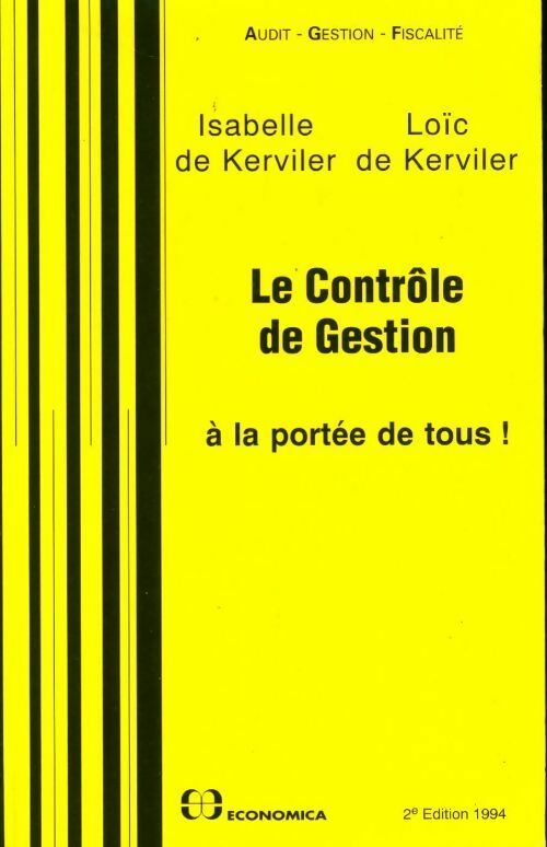 Livrenpoche : Le contrôle de gestion à la portée de tous ! - Isabelle De Kerviler - Livre