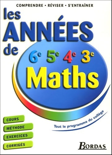 Livrenpoche : Les années de 6e, 5e, 4e, 3e maths - Géraud Chaumeil - Livre