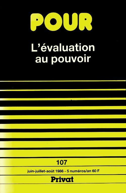 Livrenpoche : L'évaluation au pouvoir - Collectif - Livre