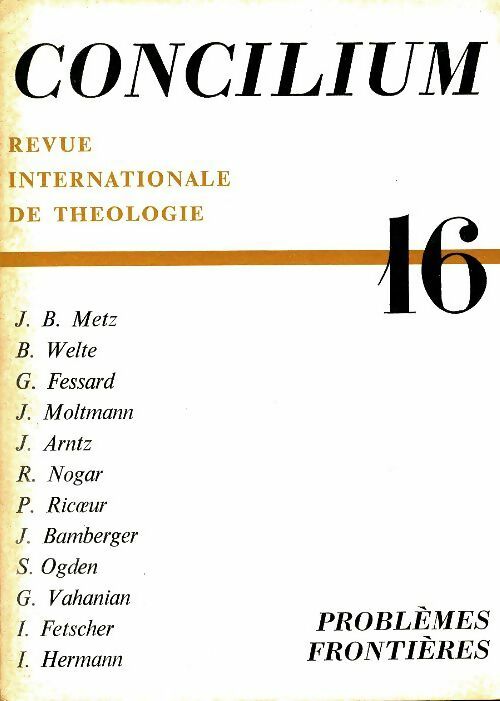 Livrenpoche : Concilium n°16 - Collectif - Livre