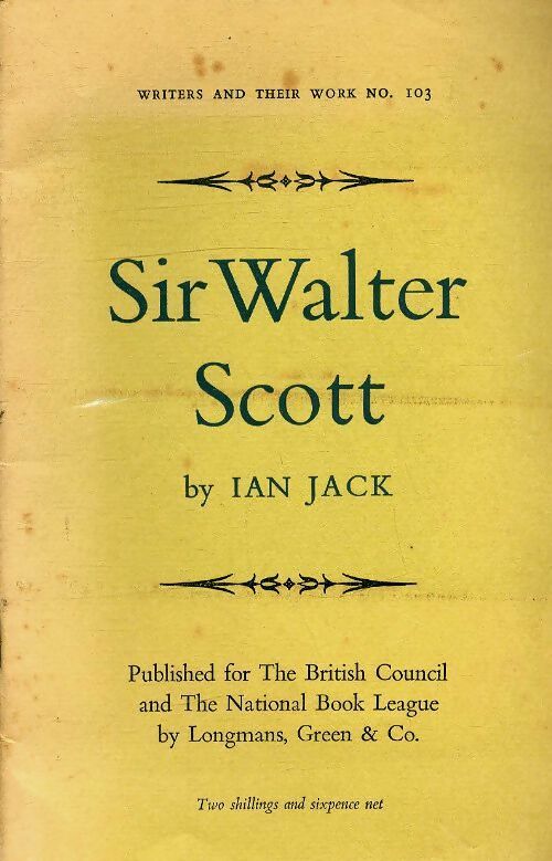 Livrenpoche : Sir Walter Scott - Ian Jack - Livre