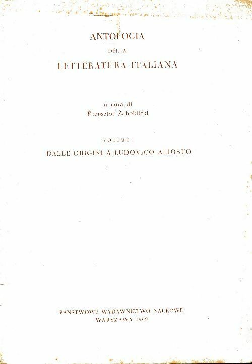 Livrenpoche : Antologia della letteratura italiana Tome I - Collectif - Livre