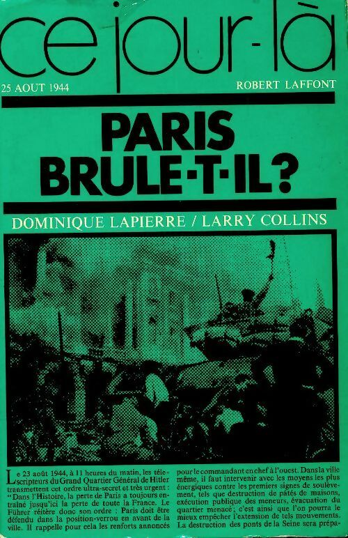 Livrenpoche : Paris brûle-t-il ? - Dominique Lapierre - Livre