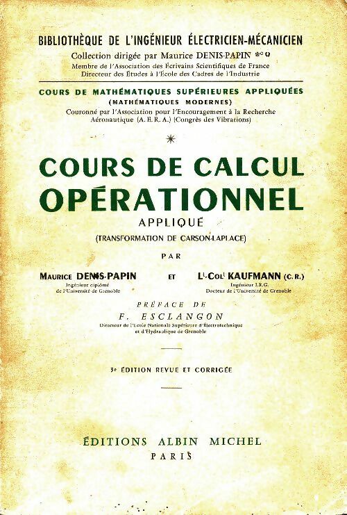 Livrenpoche : Cours de calcul opérationnel - Maurice Denis-Pain - Livre