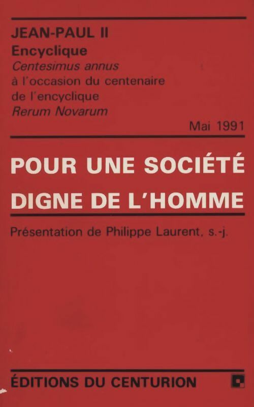 Livrenpoche : Pour une société digne de l'homme - Jean-Paul II - Livre