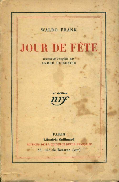 Livrenpoche : Jour de fête - Waldo Frank - Livre