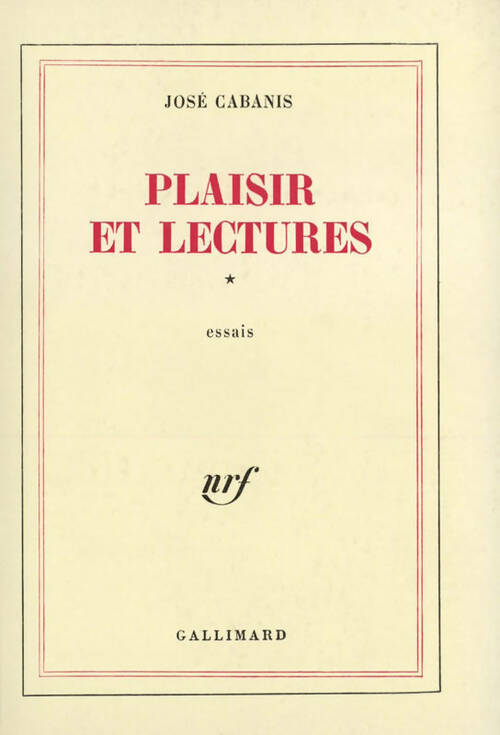 Livrenpoche : Plaisir et lectures - José Cabanis - Livre