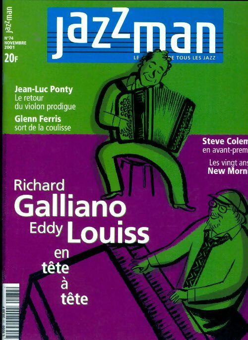 Livrenpoche : Jazzman n°74 : Richard Galliano, Eddy Louiss en tête à tête - Collectif - Livre