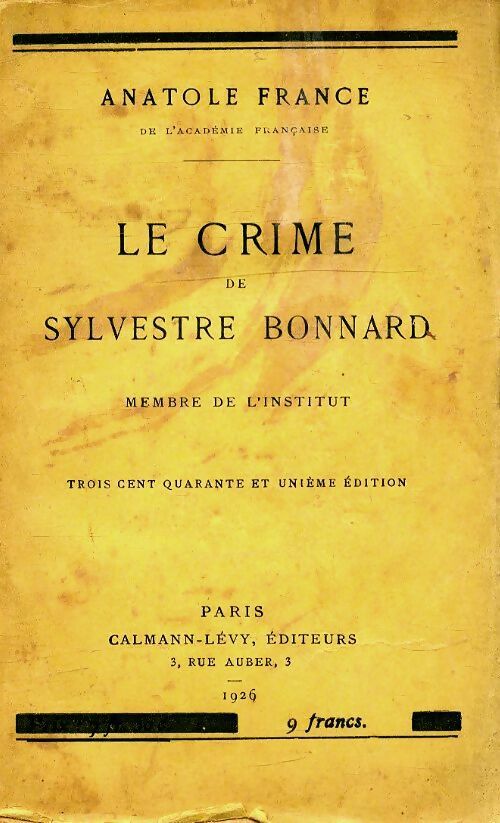 Livrenpoche : Le crime de Sylvestre Bonnard - Anatole France - Livre