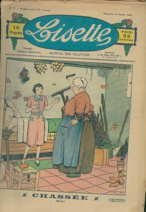 Livrenpoche : Lisette n°762 16e année n°7 : Chassée (suite) - Collectif - Livre