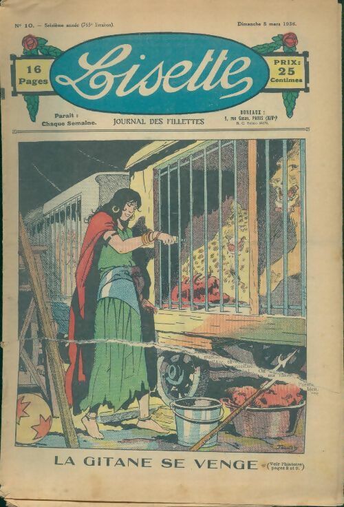 Livrenpoche : Lisette n°765 16e année n°10 : La gitane se venge - Collectif - Livre